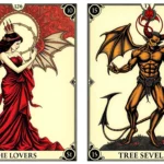 The Lovers and The Devil Tarot Combination