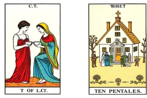 Two of Cups and Ten of Pentacles Combination