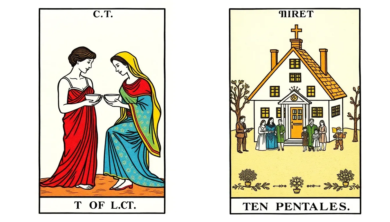 Two of Cups and Ten of Pentacles Combination