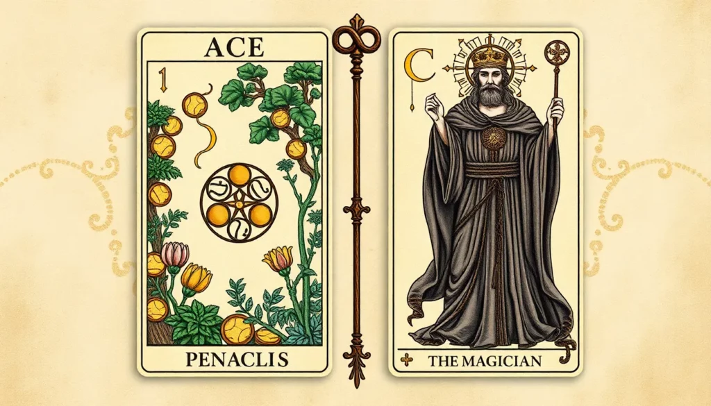 Featured image for Ace of Pentacles and The Magician Combination — Tarot Combinations